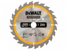 DEWALT Construction Circular Saw Blade 165 x 20mm x 24T £28.49